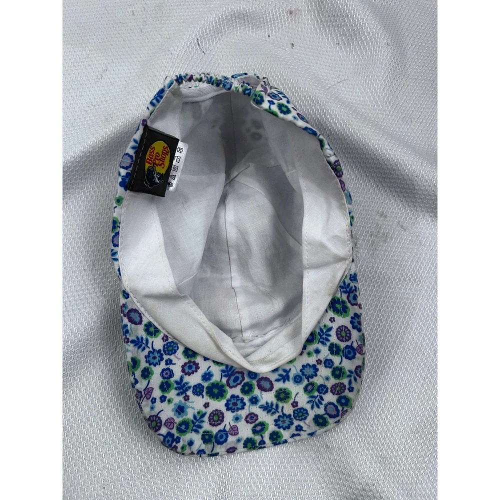 Bass‎ Pro Shops Hat Toddler White Floral Print Elastic Back Cap Kids